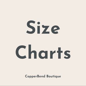 Size Chart: CopperBend Boutique